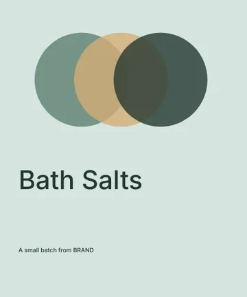 Bath Salts · Orbit label template