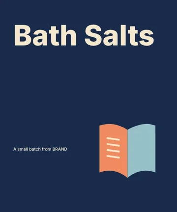 Bath Salts · Typographic 2 label template