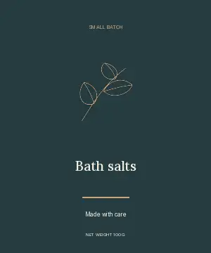 Bath Salts · Terrace label template