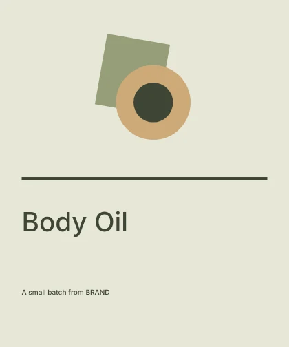 Body Oil · Linework label template