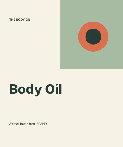 Body Oil · Modern 2 label template