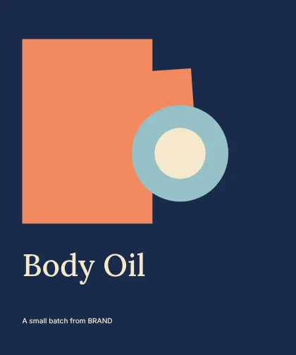 Body Oil · Studio 2 label template