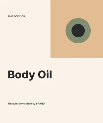 Body Oil · Modern label template