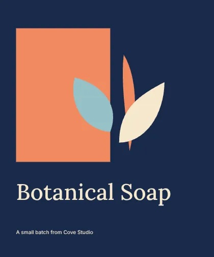 Botanical Soap · Artisan label label template