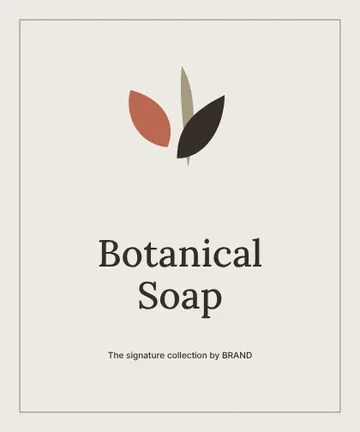 Botanical Soap · Frame label template
