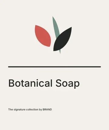 Botanical Soap · Linework label template