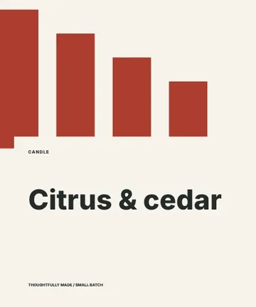 Citrus & cedar · Elegant label template
