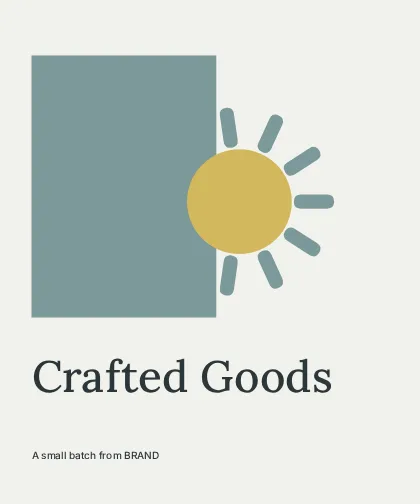 Crafted Goods · Studio label template