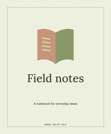 Field notes · Botanical label template