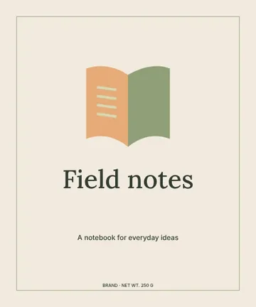 Field notes · Editorial label template