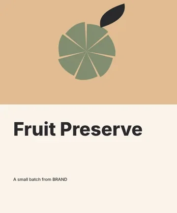 Fruit Preserve · Duotone label template