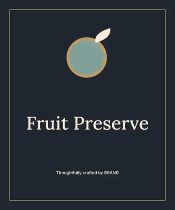 Fruit Preserve · Frame label template