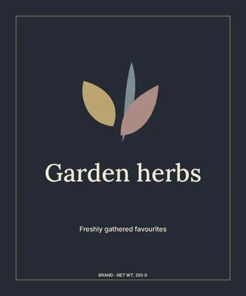 Garden herbs · Elegant label template