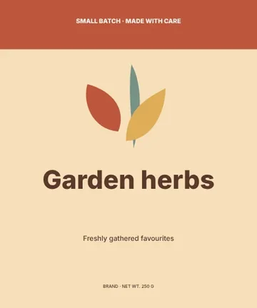 Garden herbs · Retro label template