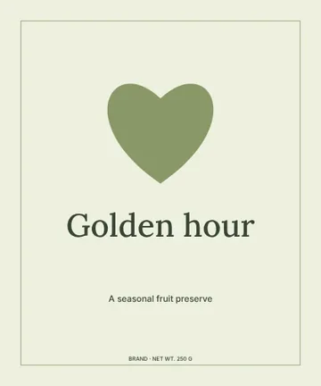 Golden hour · Botanical label template
