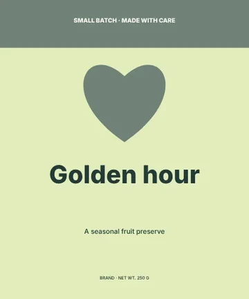 Golden hour · Geometric label template