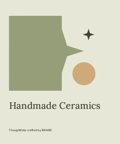 Handmade Ceramics · Studio label template