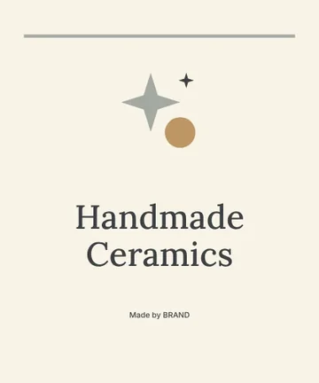 Handmade Ceramics · Classic label template