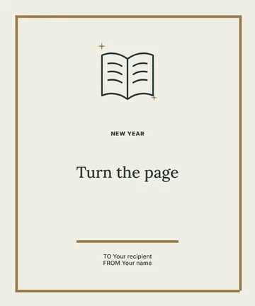 New Year fresh chapter label template