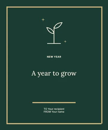 New Year growing together label template