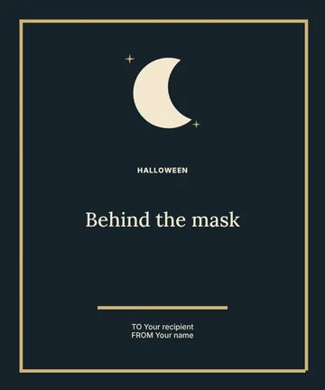 Midnight masquerade label template