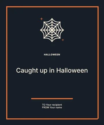 Spiderweb Halloween social label template