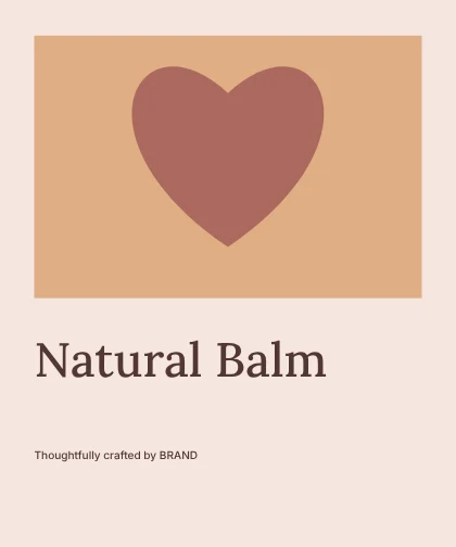Natural Balm · Gallery label template