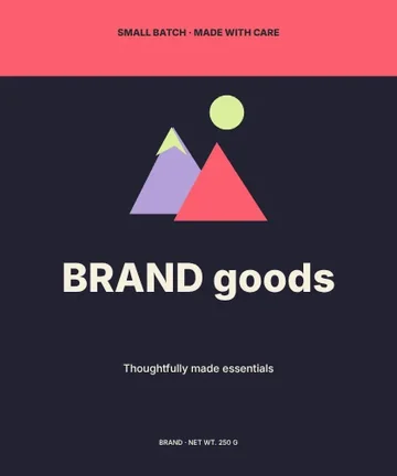 Clothing · Bold label template