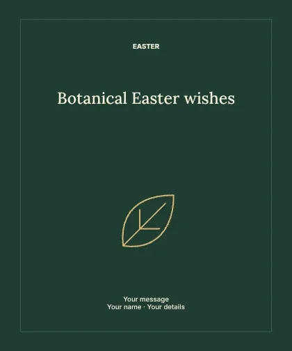 Botanical Easter wishes · Structured label template