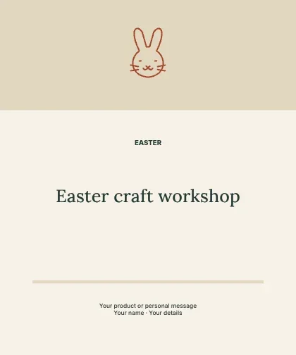 Easter craft workshop · Sidebar label template