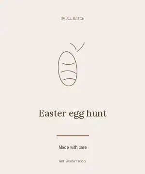 Easter egg hunt · Structured label template