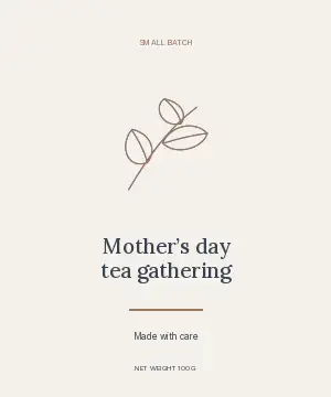 Mother’s Day tea gathering · Artisan label label template