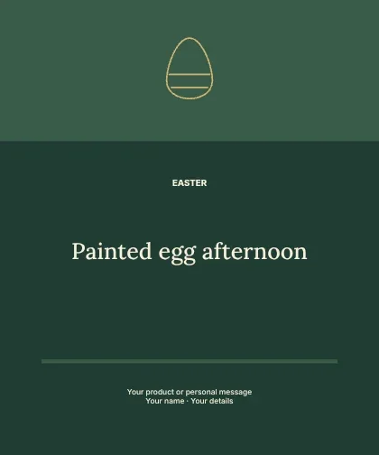 Painted egg afternoon · Sidebar label template