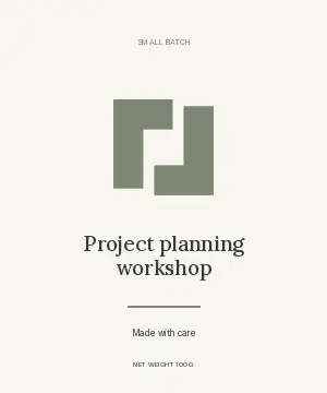 Project planning workshop · Structured label template
