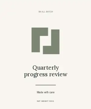 Quarterly progress review · Editorial label template