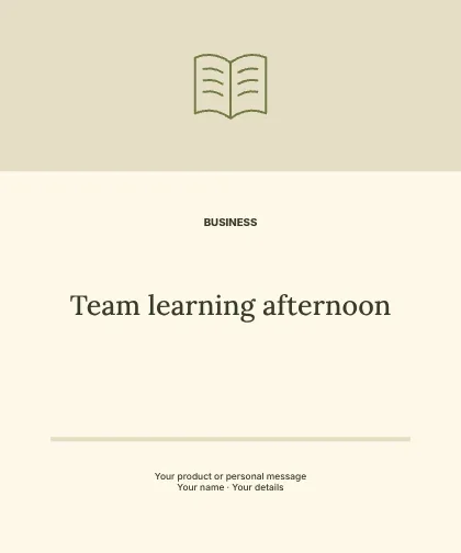Team learning afternoon · Sidebar label template