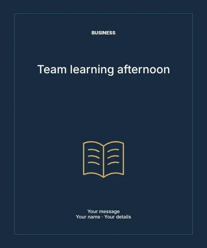 Team learning afternoon · Structured label template