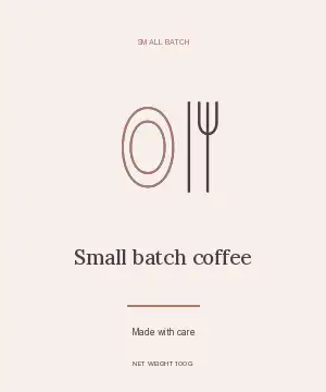Small Batch Coffee · Stencil 2 label template