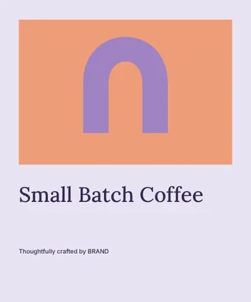 Small Batch Coffee · Gallery label template