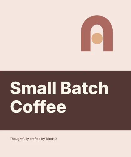 Small Batch Coffee · Stencil label template