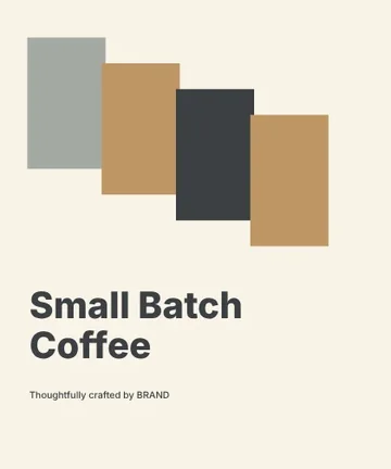 Small Batch Coffee · Terrace label template