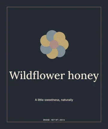 Wildflower honey · Elegant label template