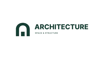 Architecture · Symbol and wordmark logo template