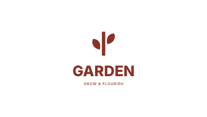 Gardening · Stacked symbol logo template