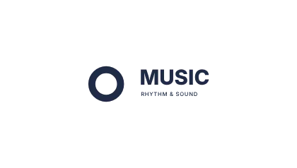 Music · Symbol and wordmark logo template