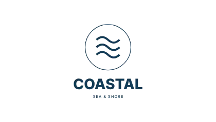 Coastal living · Emblem logo template