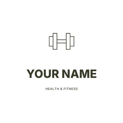 Beginner strength session · Stacked mark logo template
