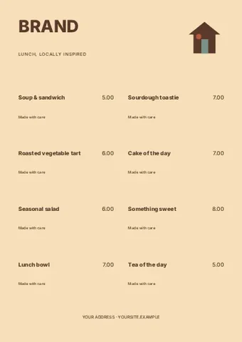 Lunch · Retro menu template