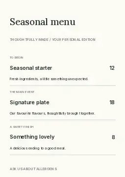 Coffee & something good · Spectrum 2 menu template