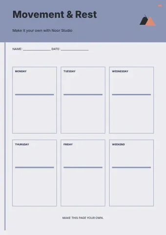Movement & Rest · Classic 2 planner template